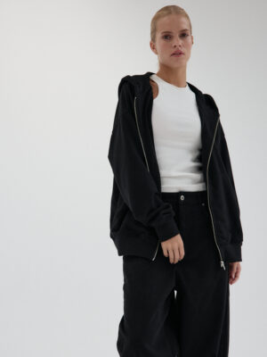 rozpinana bluza unisex typu hoodie LE PUMP black