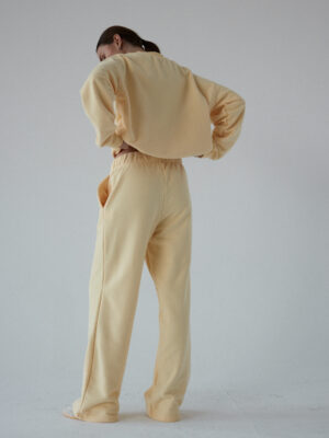 spodnie dresowe z prostą nogawką LE PUMP butter