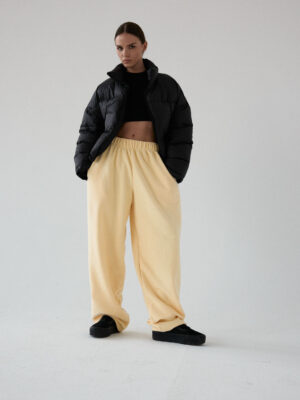 spodnie dresowe z wysokim stanem LE PUMP butter