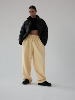 spodnie dresowe z wysokim stanem LE PUMP butter