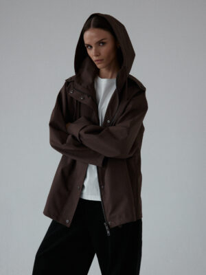 wodoodporna kurtka typu parka JULS cocoa brown