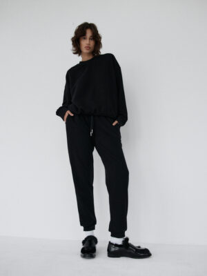 bluza typu crewneck LE PUMP black