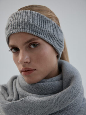 opaska z wełny merino BREA light grey