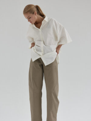 spodnie typu balloon NUI earth beige