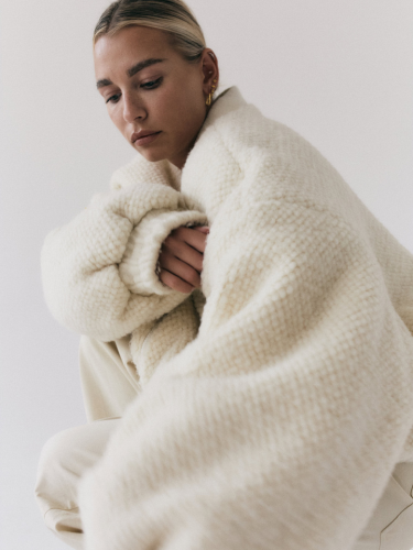 wełniana kurtka typu bomberka le bou