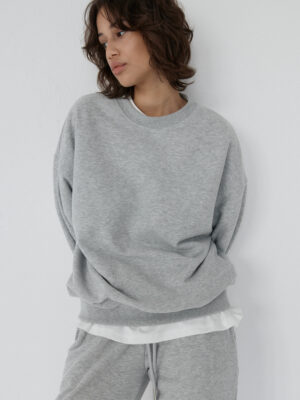 bluza typu crewneck LE PUMP grey