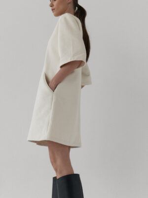 krótka sukienka z kieszeniami OREE natural