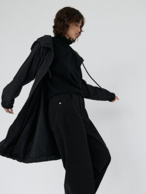 wodoodporny płaszcz ortalionowy ULEI black