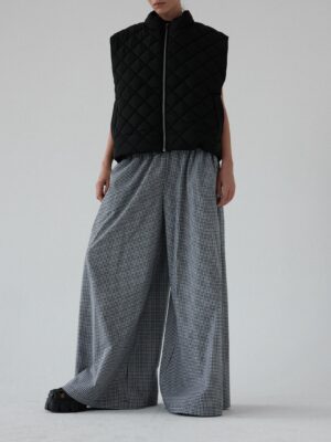 pikowana kamizelka oversize LUA vichy black