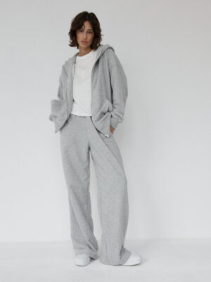 rozpinana bluza unisex typu hoodie LE PUMP grey