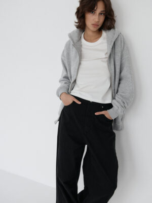 rozpinana bluza unisex typu hoodie LE PUMP grey