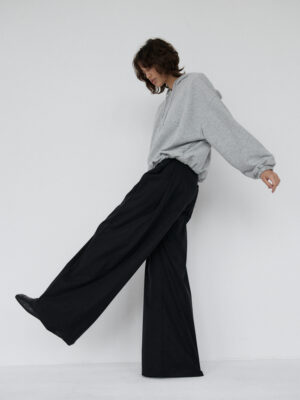 spodnie typu wide leg AHI black