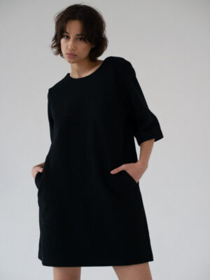 krótka sukienka z kieszeniami OREE black