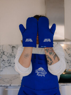 bawełniane rękawice kuchenne HOT PANS cobalt blue