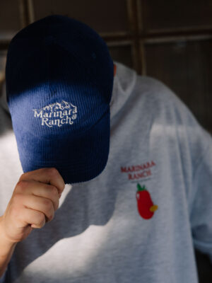 sztruksowa czapka z daszkiem MARINARA RANCH vintage navy