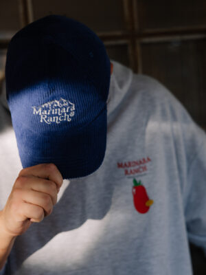 sztruksowa czapka z daszkiem MARINARA RANCH vintage navy