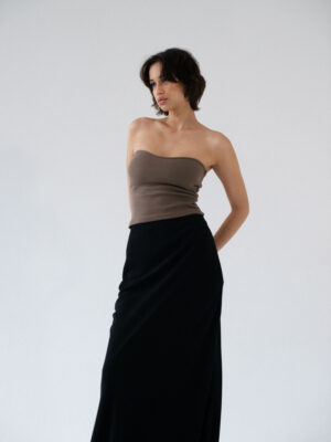 top bez rękawów LINEA khaki