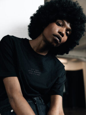 slim fit t-shirt ITS UGLY, UNTIL RIHANNA DECIDES ITS NOT black