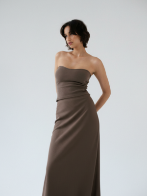 długa spódnica LINEA khaki