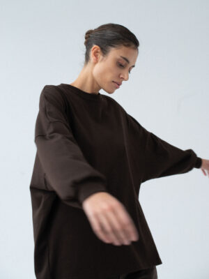 longsleeve oversize ZEA dark chocolate