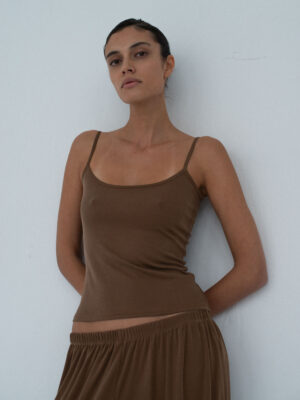 koszulka na cienkich ramiączkach CIEO chocolate