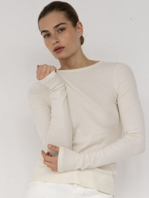 longsleeve slim fit RIBE ecru