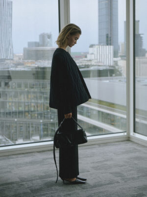 pikowana kamizelka oversize TOSCA vintage black