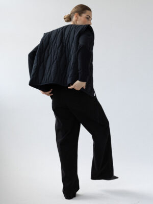 pikowana kamizelka oversize TOSCA vintage black