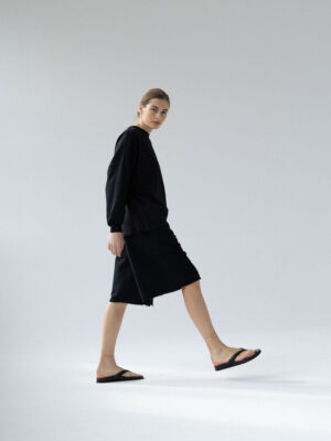 spodenki dresowe typu wide leg LE PUMP black