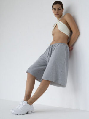 spodenki dresowe typu wide leg LE PUMP grey