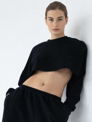 bluza oversize typu cropped LE PUMP black