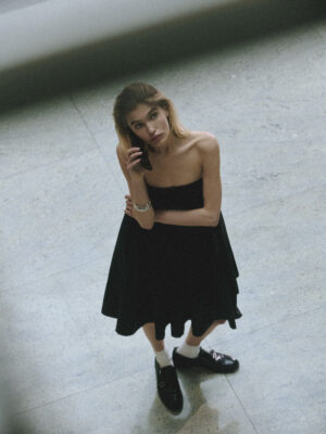 krótka sukienka typu bandeau MIEL black