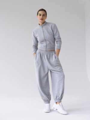 obcisła bluza typu cropped LE PUMP grey