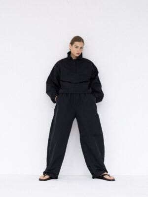 spodnie techniczne o bawełnopodobnej strukturze OLIE black