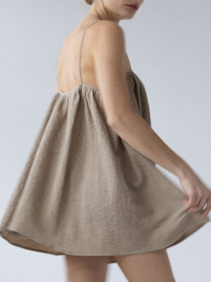 krótka sukienka TAO chequered beige/black